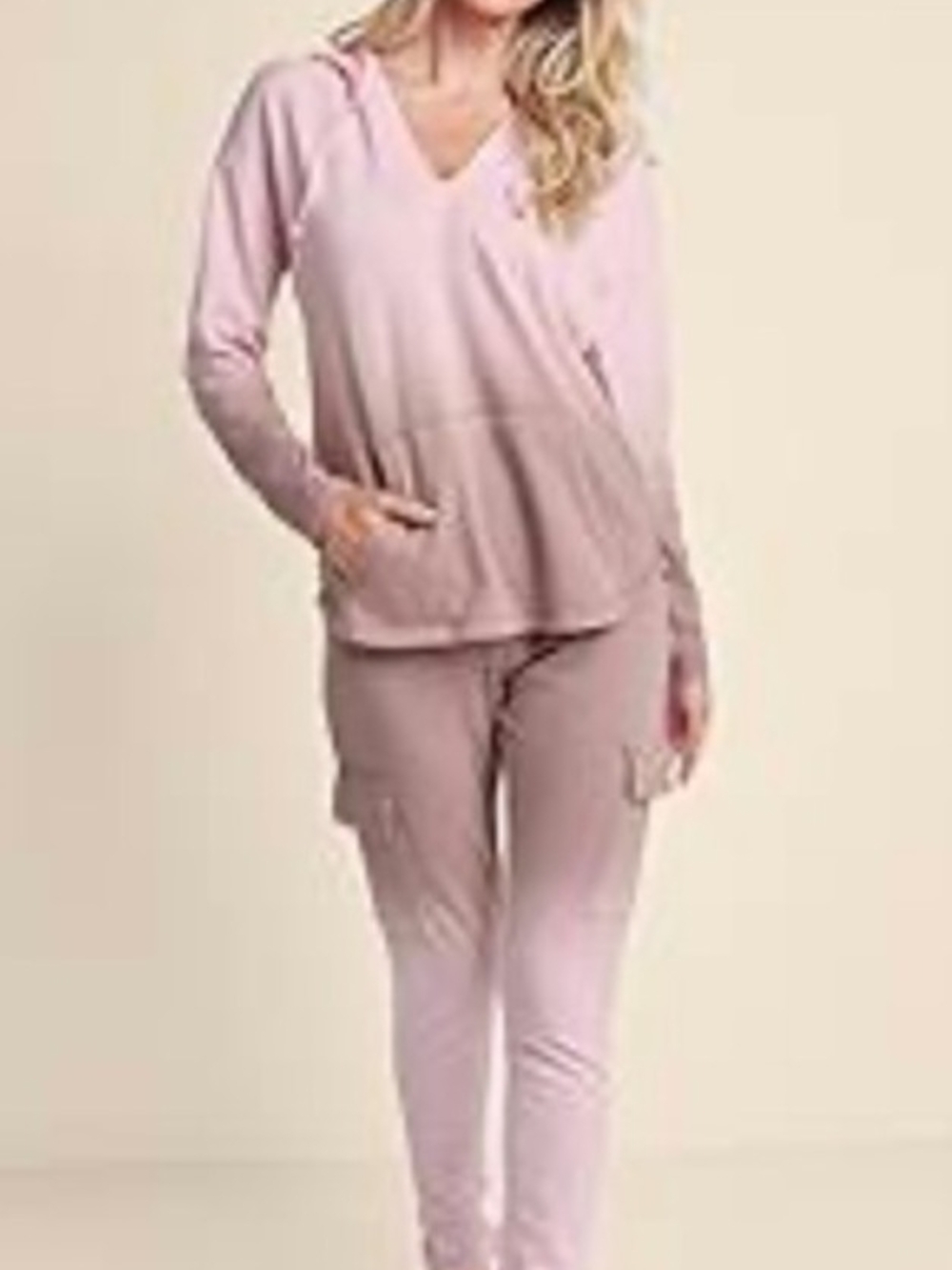 VENUS Dusty Pink Hoodie & Cargo Lounge Set